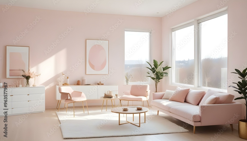 Photo interior modern design room 3d illustration Photo interior modern design room 3d illustration