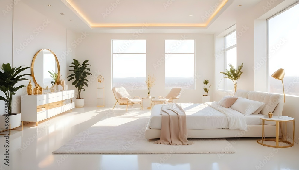 Photo interior modern design room 3d illustration Photo interior modern design room 3d illustration