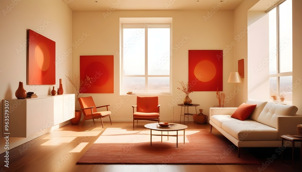 Photo interior modern design room 3d illustration Photo interior modern design room 3d illustration