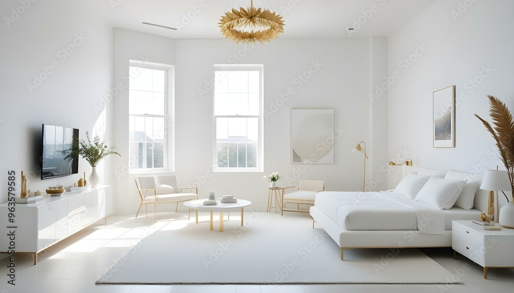 Photo interior modern design room 3d illustration Photo interior modern design room 3d illustration