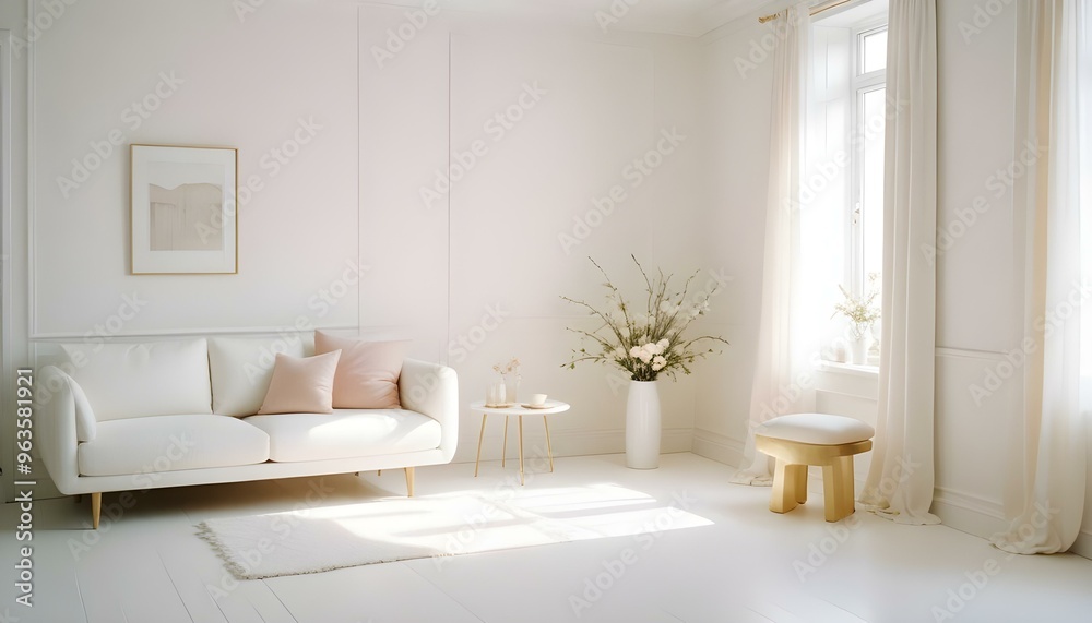 Photo interior modern design room 3d illustration Photo interior modern design room 3d illustration