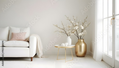 Photo interior modern design room 3d illustration