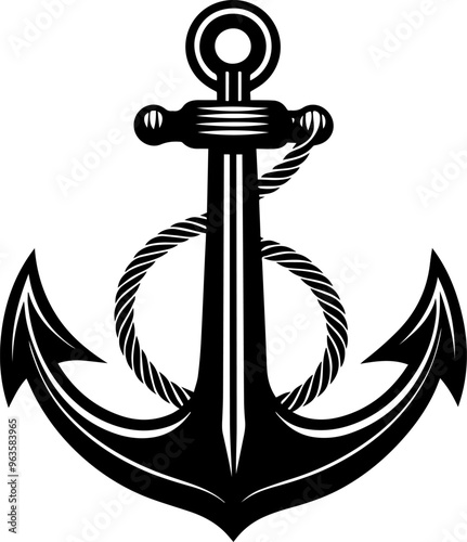 anchor silhouette vector illustration