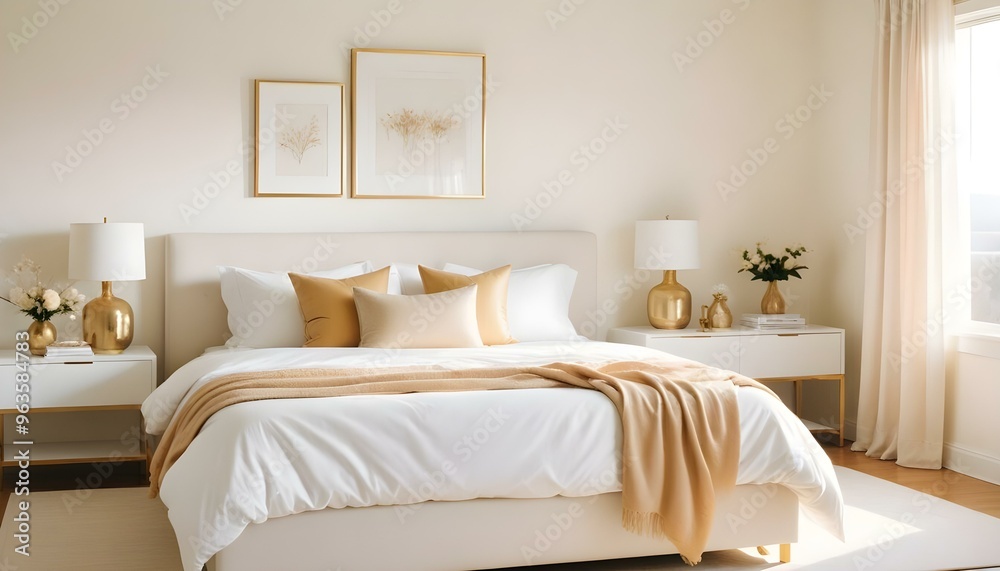 Fototapeta premium Photo interior modern design room 3d illustration