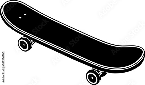 skateboard silhouette vector illustration