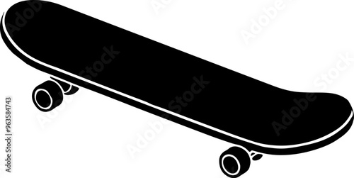 skateboard silhouette vector illustration