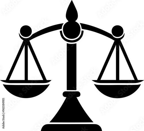 scale of justice silhouette vector illustration