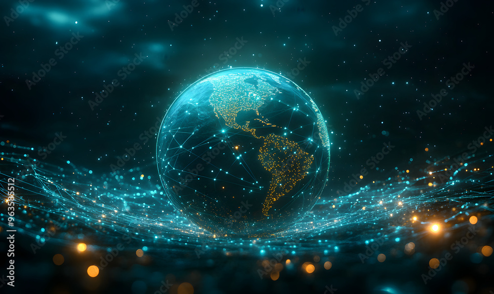 “Digital Globe with Data Streams and Global Connections”
“Digital Globe with Data Streams and Global Connections”