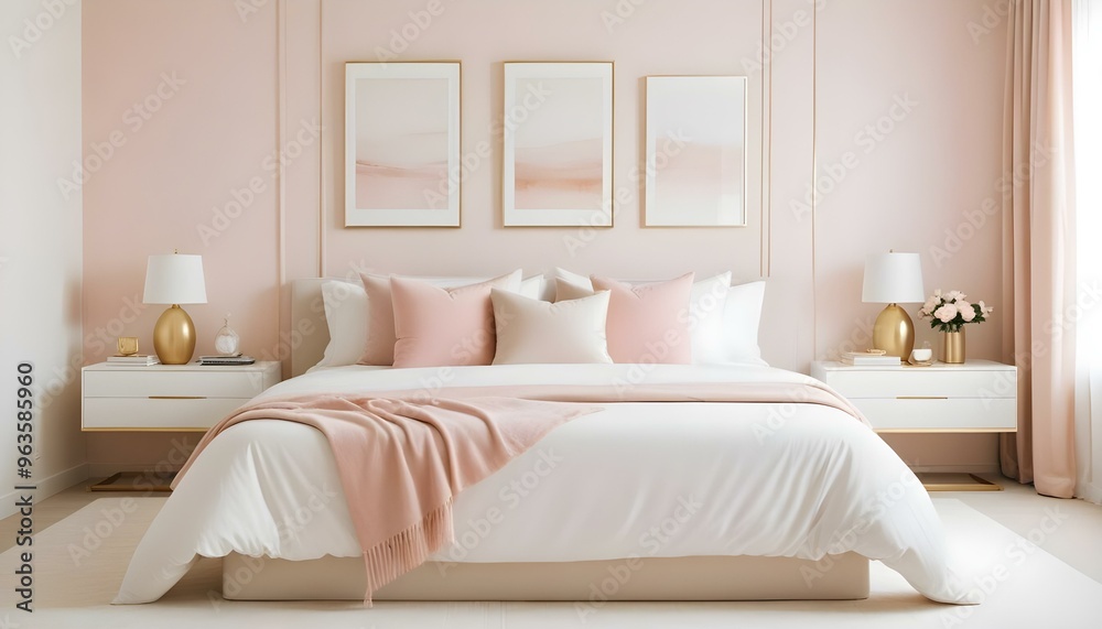 Fototapeta premium Photo interior modern design room 3d illustration