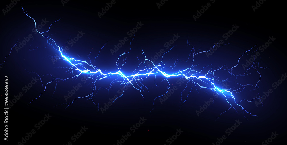 Blue thunderstorm on Transparent background Blue thunderstorm on Transparent background