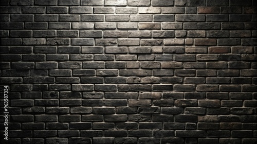 Dark and gritty black brick wall background texture for a basement aesthetic