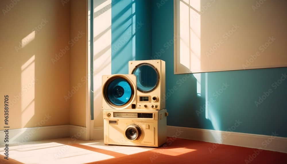 Photo interior modern design room 3d illustration; Photo interior modern design room 3d illustration;