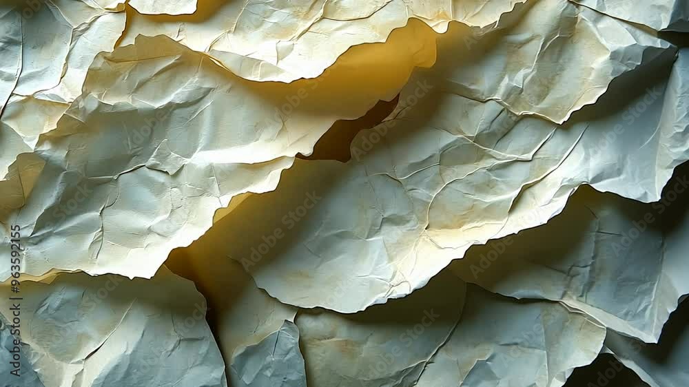 Crumpled vintage paper texture background, old and worn.