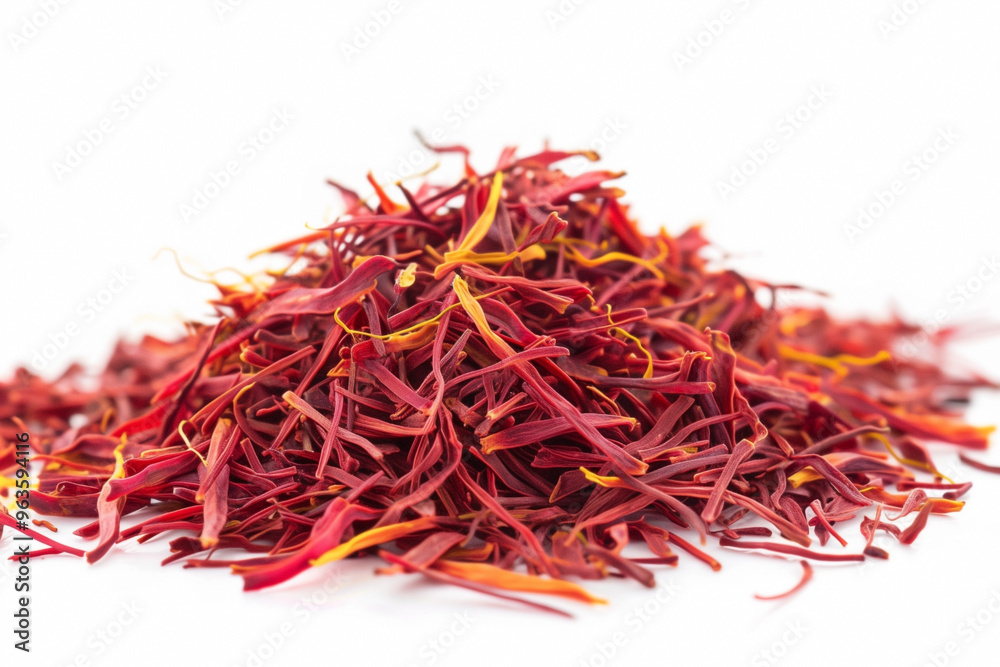 Fototapeta premium saffron scattered close-up, selective focus