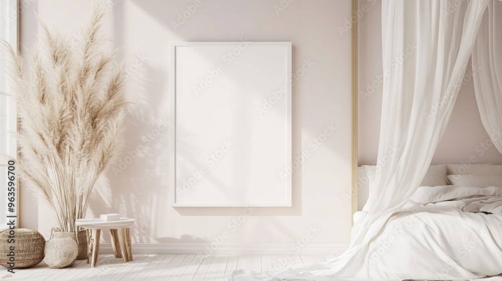 Minimalist Bedroom Interior Design with a Canopy Bed