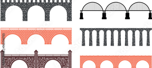 Bridge logo. Isolated bridge on white background