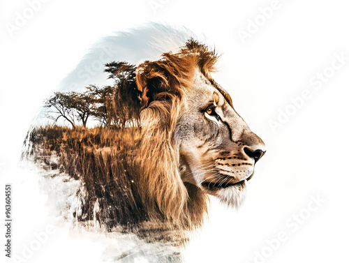 Wild life art lion  photo