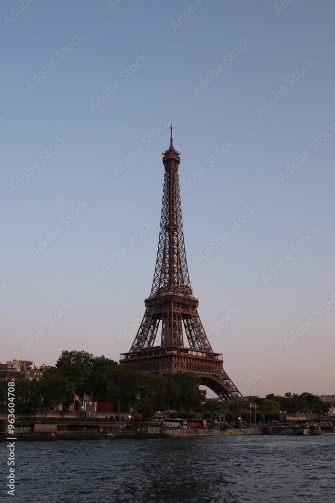 Fototapeta premium eiffel tower at sunset