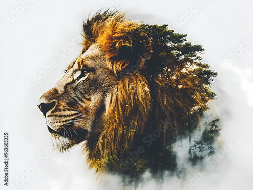 Wild life art lion  photo