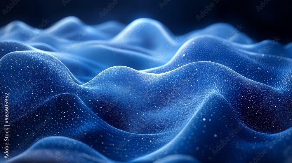 Obraz premium Stylish Blue Glitter Paper Background: Featuring Vibrant Blue Glitter Texture for Creative Projects, Ideal for Glamorous and Elegant Visual Presentations Generative AI