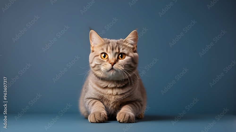 Sitting on a wooden pedestal, a fluffy Siberian cat gazes at the camera and licks its mouth. studio portrait with text space set on a gray backdrop
Sitting on a wooden pedestal, a fluffy Siberian cat gazes at the camera and licks its mouth. studio portrait with text space set on a gray backdrop