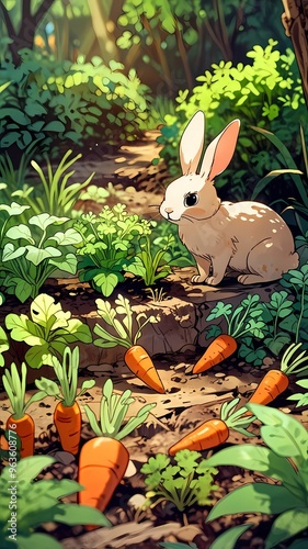 rabbit in the forest