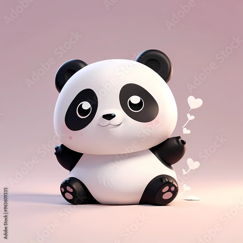 cute 3d panda