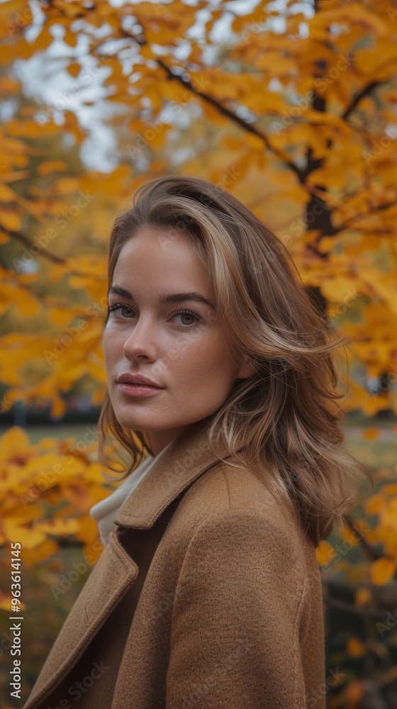 woman in autumn forest. woman in autumn forest.