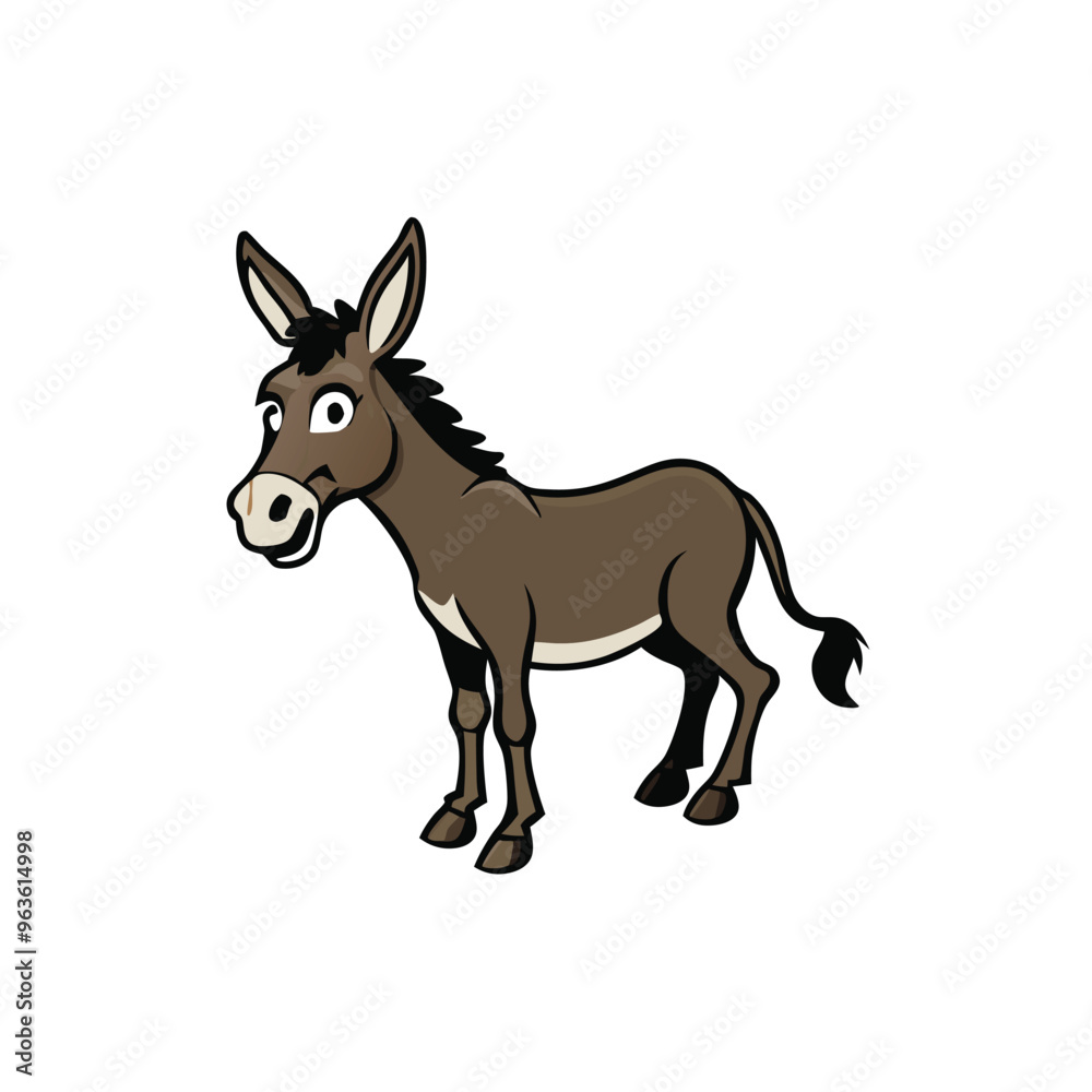 a jumping donkey Standing pose, vector silhouette illustration, isolated white background a jumping donkey Standing pose, vector silhouette illustration, isolated white background