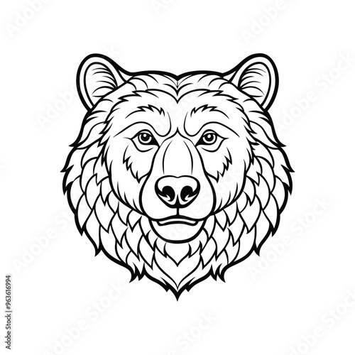 Wolf or fox head icon line out vector illustration design.