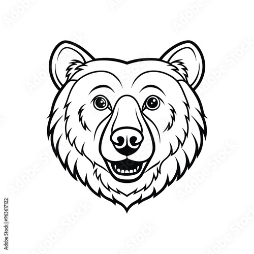 Wolf or fox head icon line out vector illustration design.