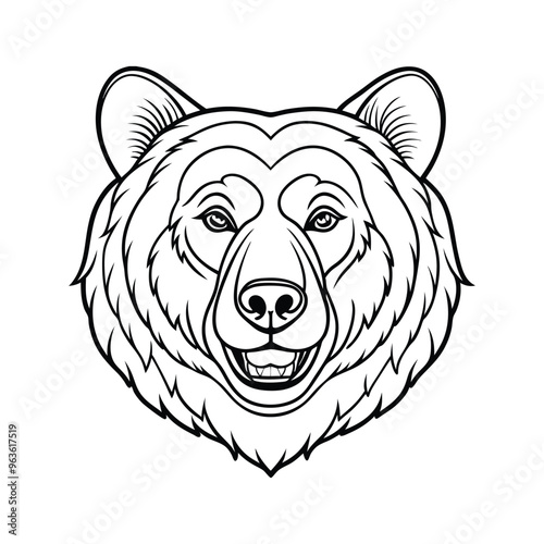 Wolf head icon line out vector illustration design.