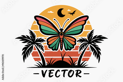 Vector t shirt design vector art with black out  vector art illustration