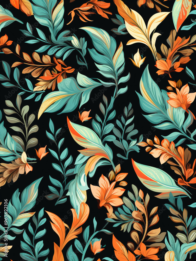 seamless pattern with leaves seamless pattern with leaves