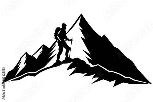 Mountain Climber Silhouette