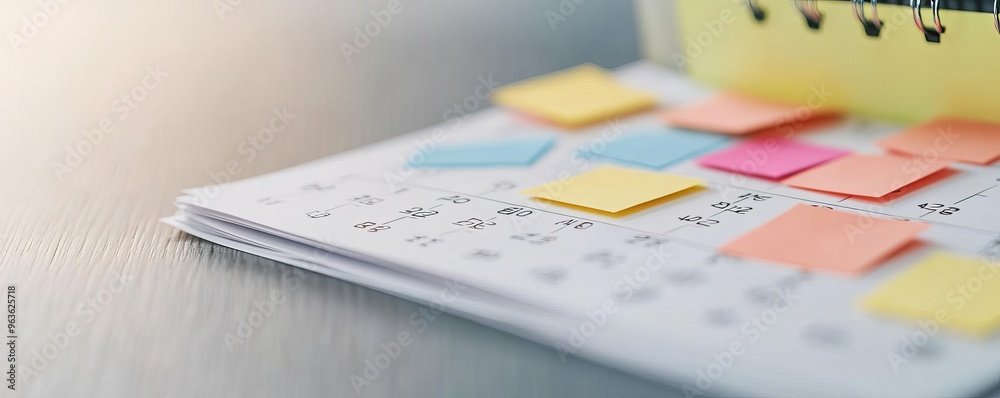 Close-up of a digital calendar with multiple events and reminders, multitasking, schedule management Close-up of a digital calendar with multiple events and reminders, multitasking, schedule management