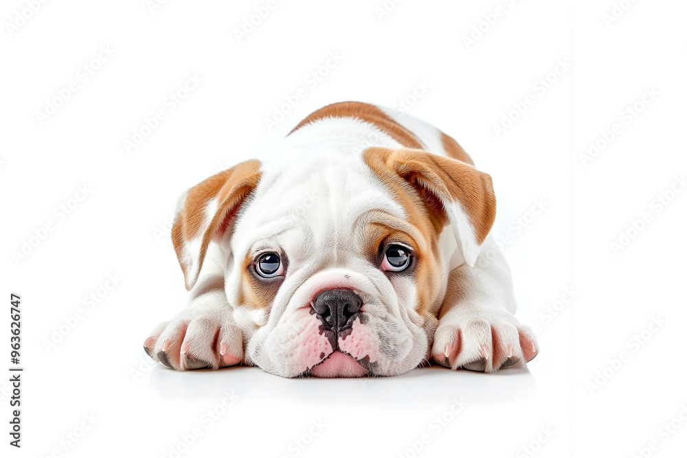Obraz premium english bulldog puppy isolated on white