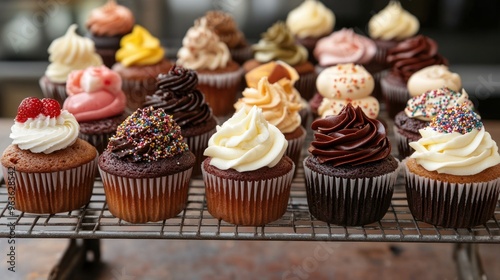 Assortment of Delicious Cupcakes