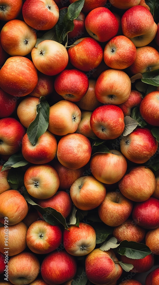 Fresh Harvest Autumn Apples Background Fresh Harvest Autumn Apples Background
