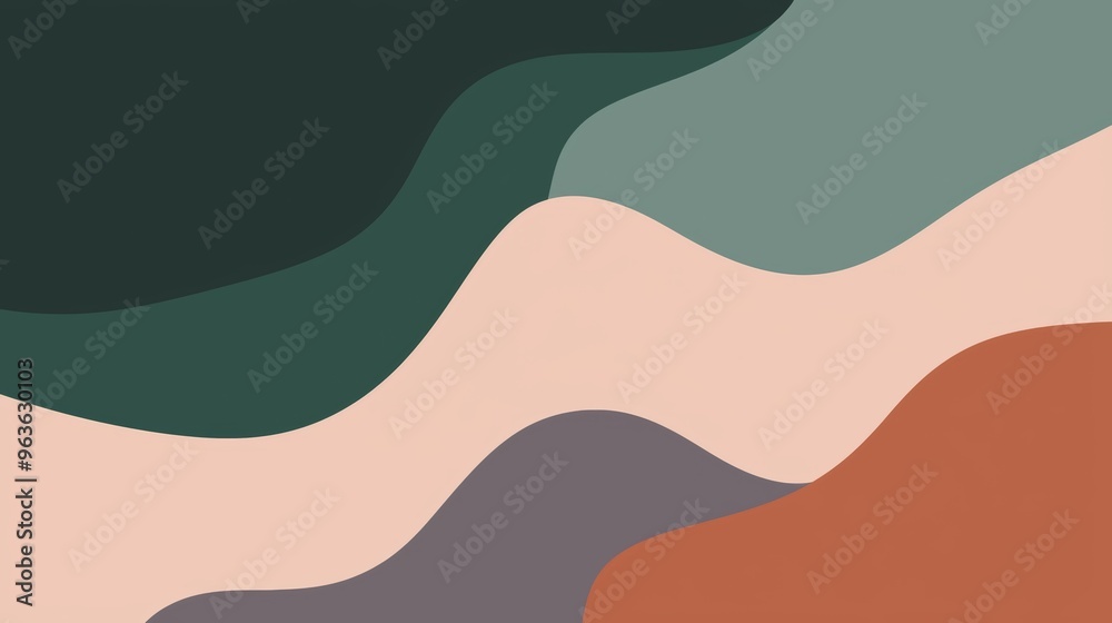 Simple yet eye-catching background featuring overlapping wavy shapes in a modern and minimalist aesthetic, ideal for adding a touch of contemporary style to any project Simple yet eye-catching background featuring overlapping wavy shapes in a modern and minimalist aesthetic, ideal for adding a touch of contemporary style to any project