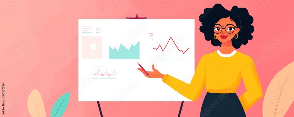 Woman leading a brainstorming session with a digital whiteboard, multitasking, creative collaboration Woman leading a brainstorming session with a digital whiteboard, multitasking, creative collaboration