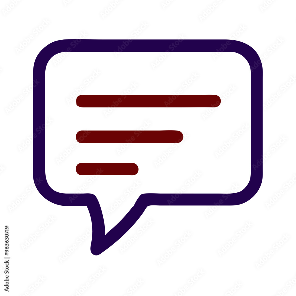 Speech bubble. Crimson and navy colors
Speech bubble. Crimson and navy colors