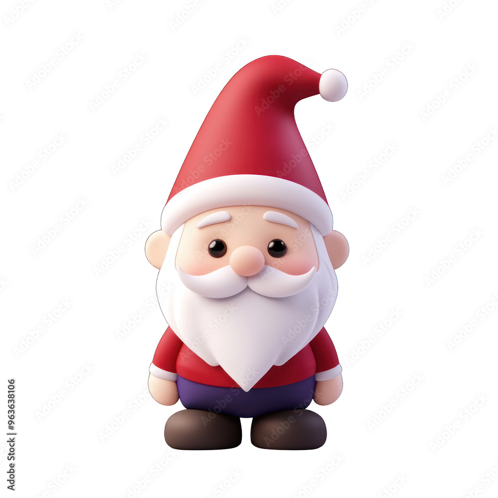 A cheerful, cartoon-style Santa Claus figure, perfect for holiday celebrations and festive decorations. 3d render A cheerful, cartoon-style Santa Claus figure, perfect for holiday celebrations and festive decorations. 3d render