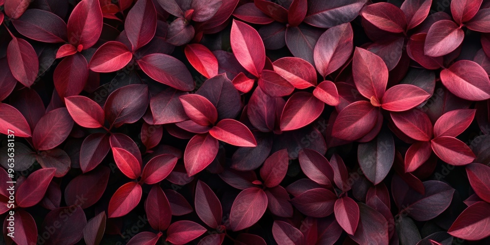 A close up of red leaves with a dark background. The leaves are arranged in a way that creates a sense of depth and texture A close up of red leaves with a dark background. The leaves are arranged in a way that creates a sense of depth and texture
