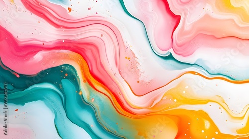 Oil Painting Colorful Waves and Shapes, Texture, Pattern Background, Wallpaper, Cover and Screen for Smartphone, PC, Laptop, 9:16 and 16:9 Format