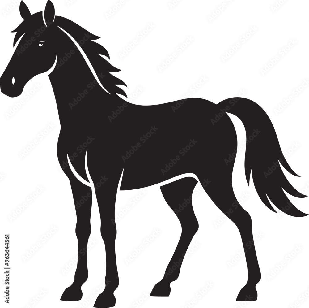 Obraz premium horse silhouette illustration