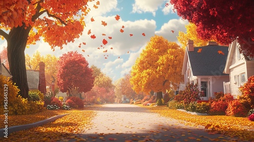 Fototapeta Naklejka Na Ścianę i Meble -  first day of fall concept 