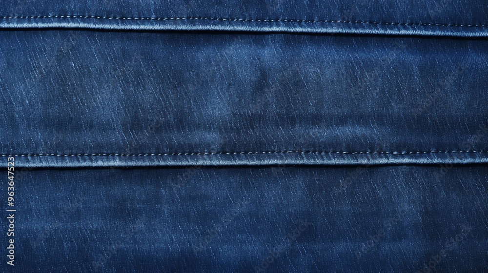 Close-up of blue stitched fabric with seams, detailed textile texture and pattern Close-up of blue stitched fabric with seams, detailed textile texture and pattern