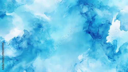 Blue azure turquoise abstract watercolor background for textures backgrounds and web banners design. Watercolor. Illustration