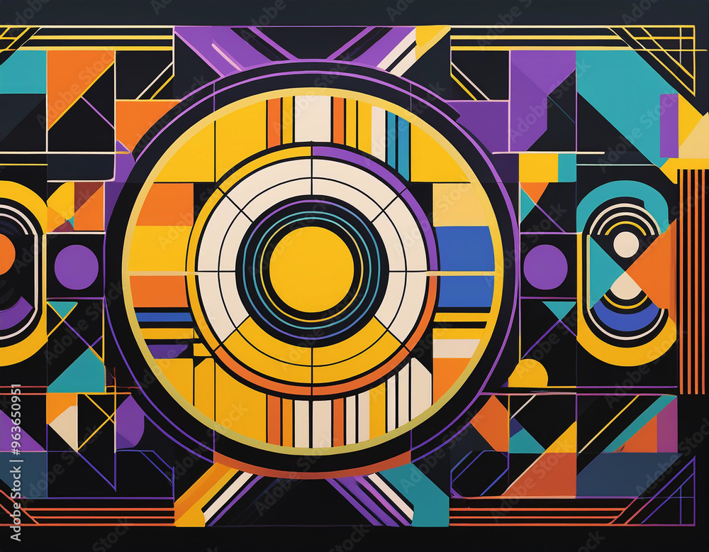 Retro Futuristic Background in a Dynamic Design Retro Futuristic Background in a Dynamic Design